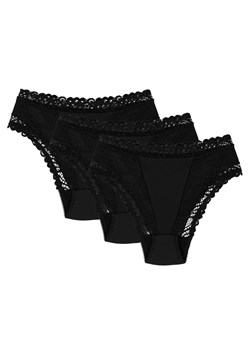 Wol-Bar Abra 3-pak Majtki figi, czarny ze sklepu kontri.pl w kategorii Majtki damskie - zdjęcie 188674760