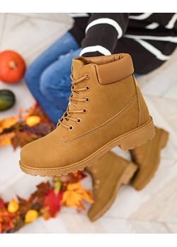 Royalfashion Brązowe trapery damskie Karveliea ze sklepu royalfashion.pl w kategorii Workery damskie - zdjęcie 188675122