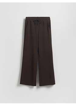 Reserved - Spodnie z szeroką nogawką - ciemnobrązowy ze sklepu Reserved w kategorii Spodnie damskie - zdjęcie 188675884