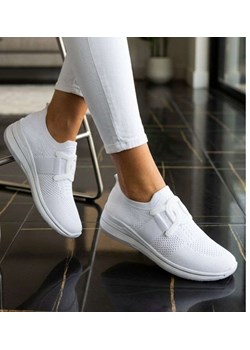 Damskie buty sportowe wsuwane białe sneakersy /C4-1 17112 W102 +h2/ ze sklepu Pantofelek24.pl w kategorii Buty sportowe damskie - zdjęcie 188676082
