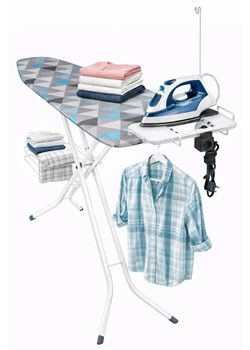 Deska do prasowania z półką i gniazdkiem L1-T96 ze sklepu Edinos.pl w kategorii Salon i sypialnia - zdjęcie 188676103