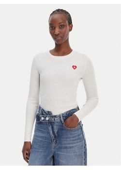 HUGO Sweter Sarpha 50554317 Beżowy Slim Fit ze sklepu MODIVO w kategorii Swetry damskie - zdjęcie 188677322