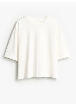 Mohito - T-shirt oversize - kremowy ze sklepu Mohito w kategorii Bluzki damskie - zdjęcie 188678531