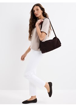 Mohito - Bawełniana beżowa koszulka - beżowy ze sklepu Mohito w kategorii Bluzki damskie - zdjęcie 188678560