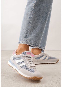 Niebieskie Klasyczne Sneakersy Zdobione Siateczkowymi Wstawkami Eilshoy ze sklepu renee.pl w kategorii Buty sportowe damskie - zdjęcie 188678880
