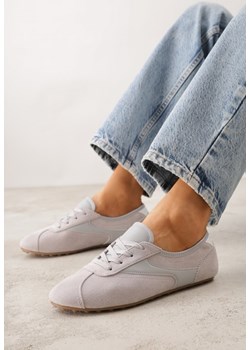 Szare Sneakersy Kultowe Tenisówki Y2K z Imitacji Zamszu Nerialle ze sklepu renee.pl w kategorii Buty sportowe damskie - zdjęcie 188678952