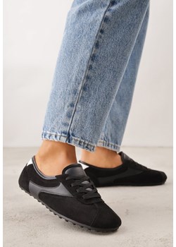 Czarne Sneakersy Kultowe Tenisówki Y2K z Imitacji Zamszu Nerialle ze sklepu renee.pl w kategorii Buty sportowe damskie - zdjęcie 188678961