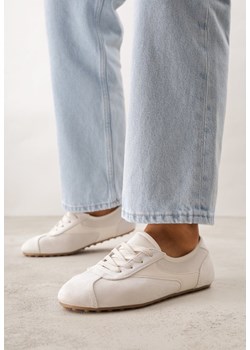 Beżowe Sneakersy Kultowe Tenisówki Y2K z Imitacji Zamszu Nerialle ze sklepu renee.pl w kategorii Buty sportowe damskie - zdjęcie 188678970