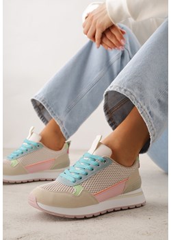Beżowe Sneakersy z Siateczką i Antypoślizgową Podeszwą Katala ze sklepu born2be.pl w kategorii Buty sportowe damskie - zdjęcie 188679560