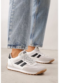 Białe Casualowe Sneakersy z Siateczkowymi Wstawkami Kassadina ze sklepu born2be.pl w kategorii Buty sportowe damskie - zdjęcie 188679704