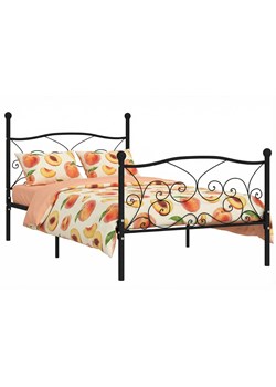 Czarne metalowe łóżko rustykalne 90x200 cm N2-N63 ze sklepu Edinos.pl w kategorii Łóżka i materace - zdjęcie 188680191