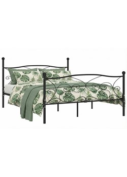 Czarne łóżko rustykalne z metalu 120x200 cm G0-T62 ze sklepu Edinos.pl w kategorii Łóżka i materace - zdjęcie 188680194