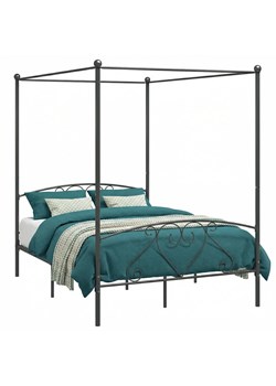 Czarne romantyczne łóżko małżeńskie 180x200 cm A0-S42 ze sklepu Edinos.pl w kategorii Łóżka i materace - zdjęcie 188680204