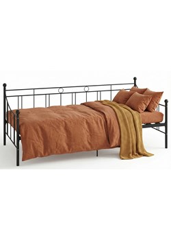 Czarne metalowe łóżko 90x200 cm P1-L94 ze sklepu Edinos.pl w kategorii Łóżka i materace - zdjęcie 188680212