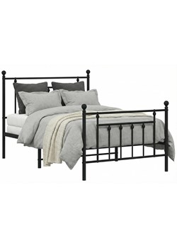 Czarne metalowe łóżko jednoosobowe 100x190cm L5-N79 ze sklepu Edinos.pl w kategorii Łóżka i materace - zdjęcie 188680240