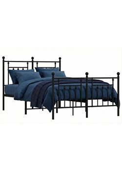 Czarne łózko małżeńskie w stylu loft 180x200cm D1-T19 ze sklepu Edinos.pl w kategorii Łóżka i materace - zdjęcie 188680244