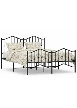 Czarne metalowe łóżko jednoosobowe 140x200cm Z4-F37 ze sklepu Edinos.pl w kategorii Łóżka i materace - zdjęcie 188680250