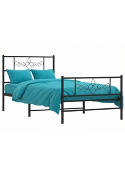 Czarne metalowe łóżko industrialne 80x200 cm E6-S16 ze sklepu Edinos.pl w kategorii Łóżka i materace - zdjęcie 188680252