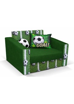 Zielony Rozkładany Fotel Z Motywem Piłki Nożnej F3-B34 ze sklepu Edinos.pl w kategorii Łóżka dziecięce - zdjęcie 188680264