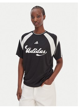 adidas T-Shirt House Of Tiro JY7623 Czarny Regular Fit ze sklepu MODIVO w kategorii Bluzki damskie - zdjęcie 188681104
