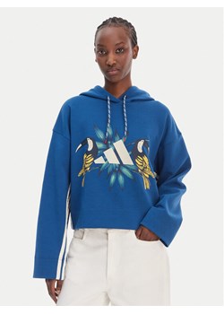 adidas Bluza Farm Rio KS2104 Granatowy Loose Fit ze sklepu MODIVO w kategorii Bluzy damskie - zdjęcie 188681111