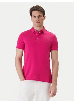 Tommy Hilfiger Polo 1985 MW0MW17771 Różowy Slim Fit ze sklepu MODIVO w kategorii T-shirty męskie - zdjęcie 188681123