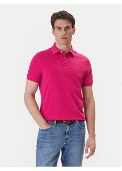 Tommy Hilfiger Polo 1985 MW0MW17770 Różowy Regular Fit ze sklepu MODIVO w kategorii T-shirty męskie - zdjęcie 188681230