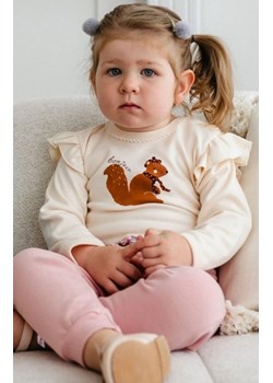 Body dziecięce ecru z nadrukiem wiewiórki – 100% bawełna ze sklepu intimiti.pl w kategorii Body niemowlęce - zdjęcie 188682271