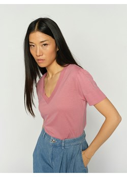 MOS MOSH Koszulka damska - MMSink Kobiety Dżersej brudny róż jednolity ze sklepu vangraaf w kategorii Bluzki damskie - zdjęcie 188685282