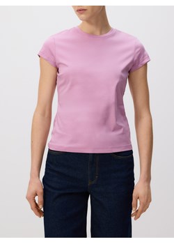 Reserved - T-shirt z domieszką jedwabiu - różowy ze sklepu Reserved w kategorii Bluzki damskie - zdjęcie 188686052