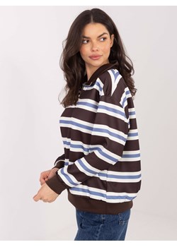 Damska bluza z rozpinana stójką Goodlookin czekoladowa (9981) ze sklepu goodlookin.pl w kategorii Bluzy damskie - zdjęcie 188687020