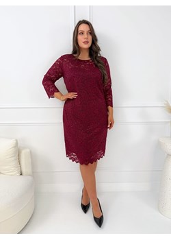 Bordowa Koronkowa Sukienka ze sklepu ModnaKiecka.pl w kategorii Sukienki - zdjęcie 188688422