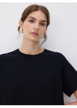 Reserved - T-shirt z modalem - czarny ze sklepu Reserved w kategorii Bluzki damskie - zdjęcie 188689060