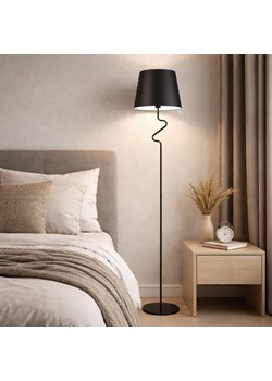 Czarna lampa podłogowa do salonu FOGO w stylu eklektycznym ze sklepu Lysne w kategorii Lampy podłogowe - zdjęcie 188689143
