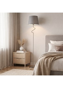 Szara lampa podłogowa do sypialni FOGO w stylu skandynawskim ze sklepu Lysne w kategorii Lampy podłogowe - zdjęcie 188689174