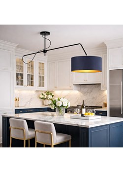 Designerska lampa wisząca z regulowanym ramieniem nad wyspę kuchenną RIO GOLD w stylu glamour ze sklepu Lysne w kategorii Lampy wiszące - zdjęcie 188689192