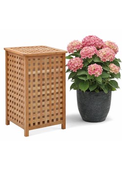 Kosz na pranie z drewna P1-N59 ze sklepu Edinos.pl w kategorii Kosze na pranie - zdjęcie 188689293