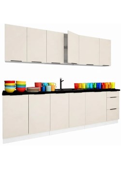 Zestaw mebli kuchennych beż piaskowy R8-F34 ze sklepu Edinos.pl w kategorii Zestawy mebli kuchennych - zdjęcie 188689301