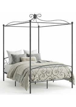 Szare rustykalne łóżko małżeńskie 140x200 cm F2-P22 ze sklepu Edinos.pl w kategorii Łóżka i materace - zdjęcie 188689311