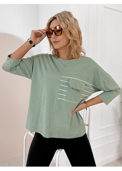 bluzka sabine pistacjowa one size ze sklepu UBRA w kategorii Bluzki damskie - zdjęcie 188690840