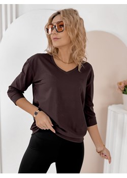 bluzka solena ciemnobrązowa one size ze sklepu UBRA w kategorii Bluzki damskie - zdjęcie 188691051