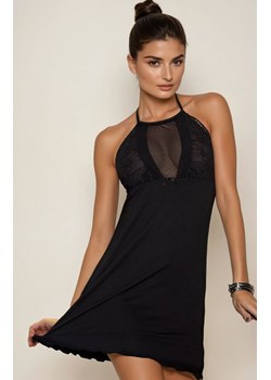Czarna koszulka nocna damska Carina, Kolor czarny, Rozmiar S, DKaren ze sklepu Intymna w kategorii Koszule nocne - zdjęcie 188691140
