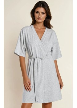 Krótki szlafrok damski szary Maddalena, Kolor szary, Rozmiar L, Teyli ze sklepu Intymna w kategorii Szlafroki damskie - zdjęcie 188691161