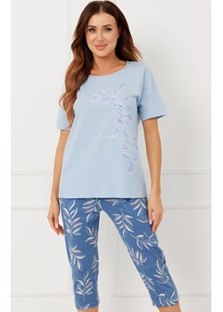 Piżama damska z krótkim rękawem niebieska Erula, Kolor niebieski-wzór, Rozmiar M, Italian Fashion ze sklepu Intymna w kategorii Piżamy damskie - zdjęcie 188691620