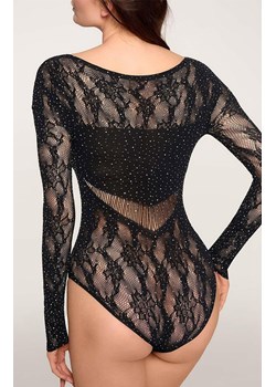 Marilyn body damskie elastyczne z kryształkami Lassie Hot Poupee, Kolor czarny, Rozmiar uniwersalny, Marilyn ze sklepu Intymna w kategorii Body damskie - zdjęcie 188691713