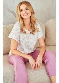 Piżama damska z krótkim rękawem 3542 Mariella, Kolor beżowo-różowy, Rozmiar S, Taro ze sklepu Intymna w kategorii Piżamy damskie - zdjęcie 188691772