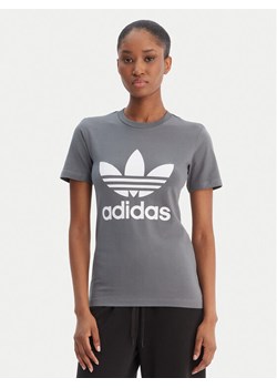 adidas T-Shirt adicolor Classics Trefoil GN2903 Szary Regular Fit ze sklepu MODIVO w kategorii Bluzki damskie - zdjęcie 188692232