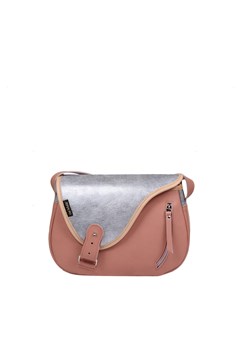 -różowa torebka damska skórzana listonoszka na ramię Mouse ze sklepu Słoń Torbalski w kategorii Listonoszki - zdjęcie 188692670