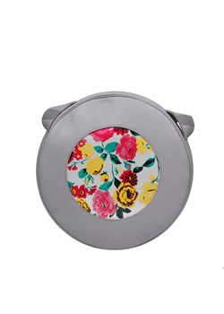 -popielata okrągła damska torebka skórzana na ramię Holy ze sklepu Słoń Torbalski w kategorii Listonoszki - zdjęcie 188692684