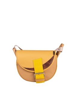 -żółta damska torebka listonoszka skórzana na ramię Freshman Mini ze sklepu Słoń Torbalski w kategorii Listonoszki - zdjęcie 188692693